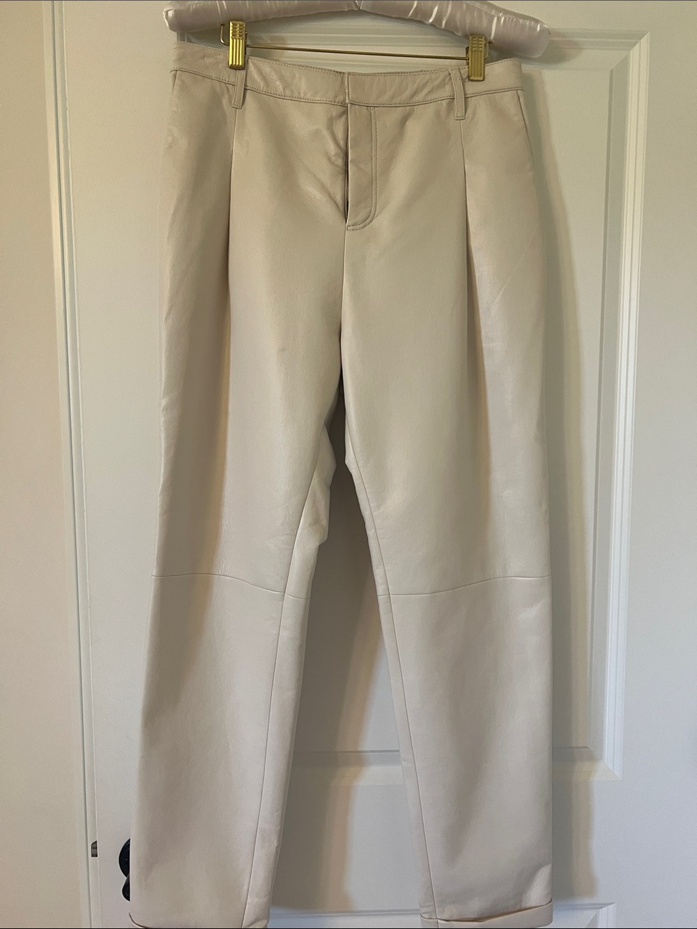 Cream Straight-Leg Chinos for Women